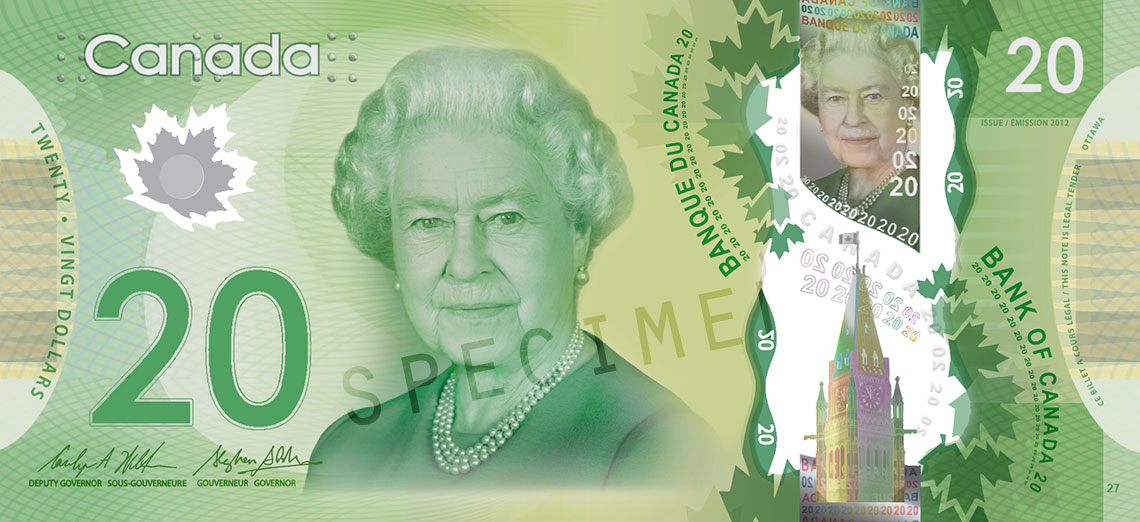 De faux billets de 20 $ canadiens sont présentement en circulation dans la  Vallée-de-la-Gatineau
