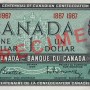 Front of $1 Commemorative Note (1967)